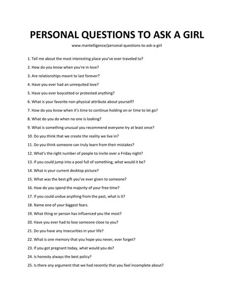 150 questions to ask a girl|162 Deep & Personal Questions to Ask a Girl (Know。